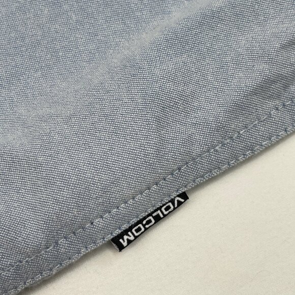 Volcom Baby Toddler Boy Everett Oxford Short Sleeve Shirt Button Down Blue 2T - Picture 5 of 8